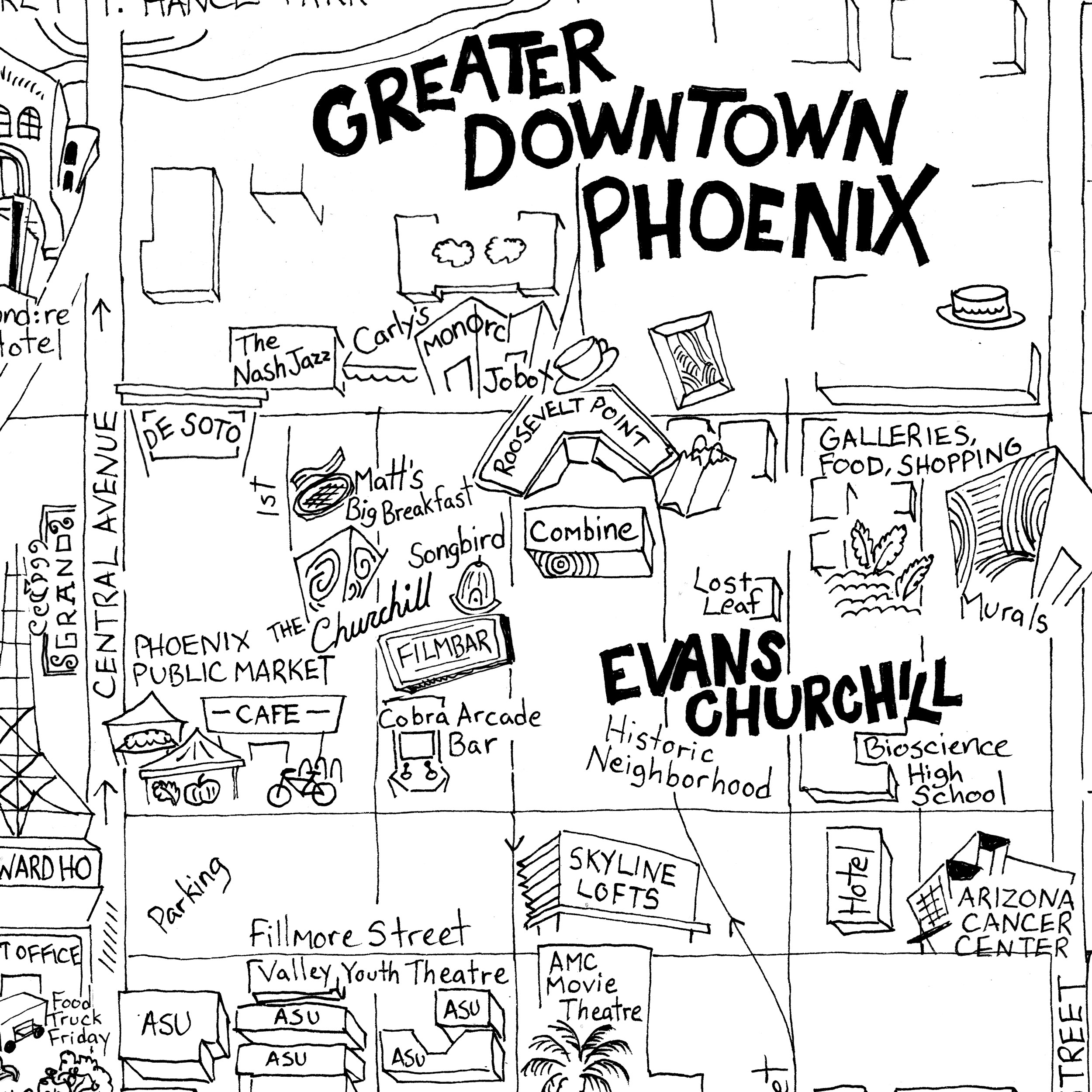 Greater Downtown Phoenix Map